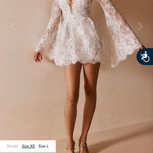 Elegant Lace White Dress